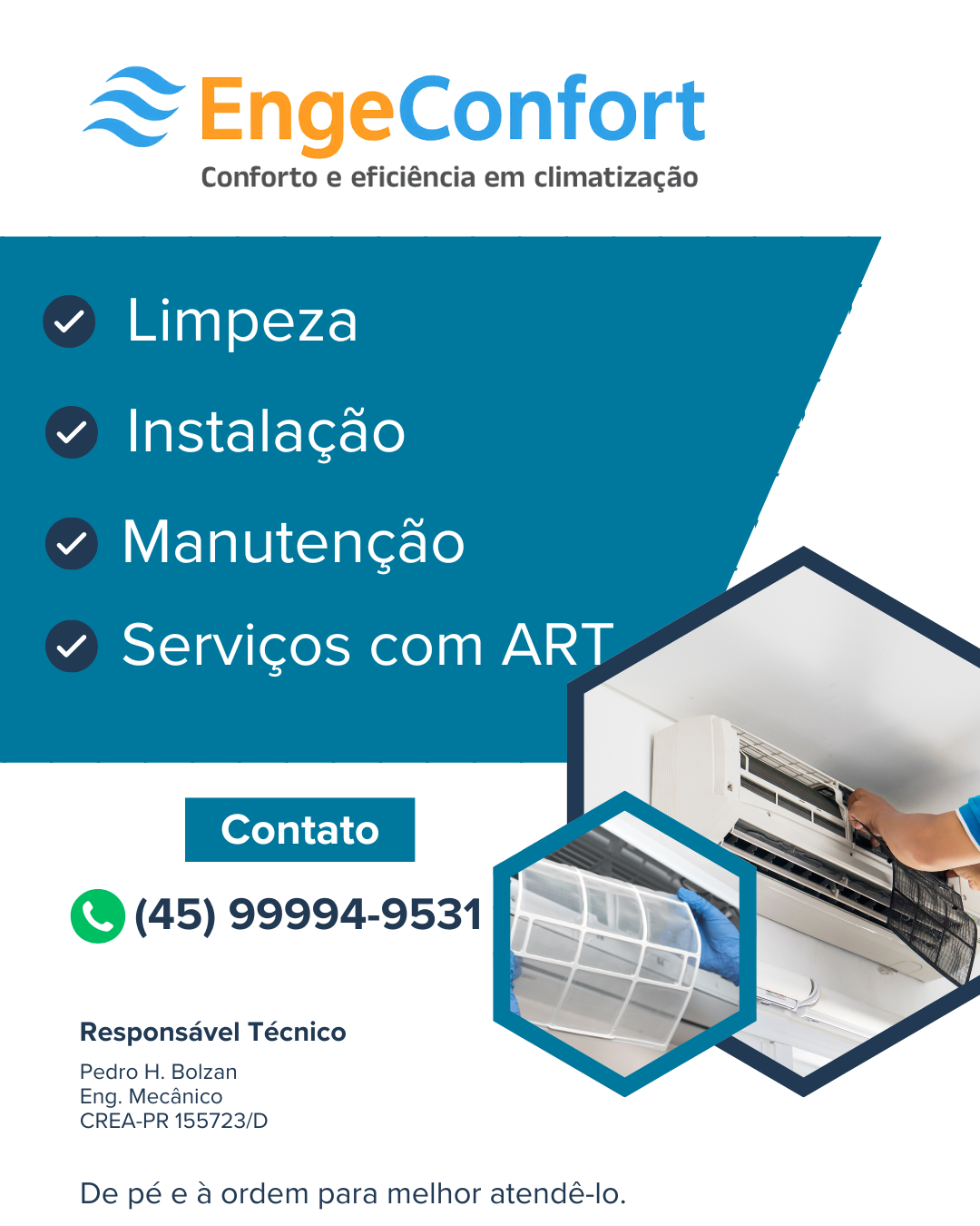 Serviços de Ar-Condicionado – Limpeza | Instalação | Manutenção + ART