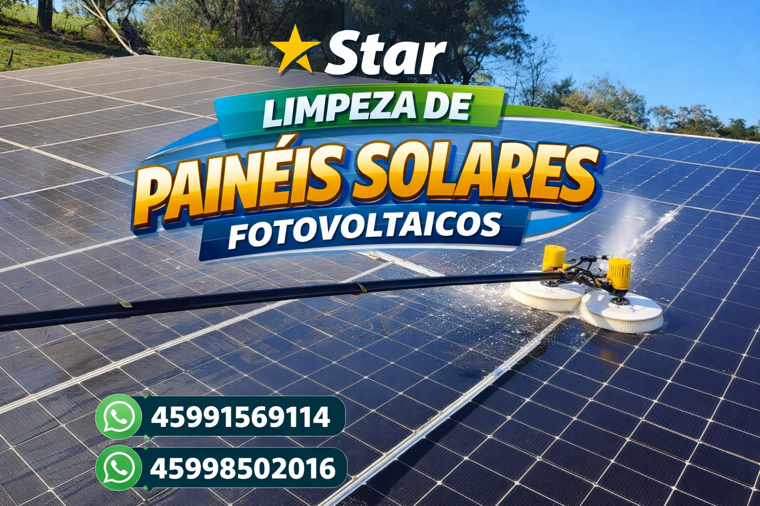 Limpeza de Painéis Solares Fotovoltaicos